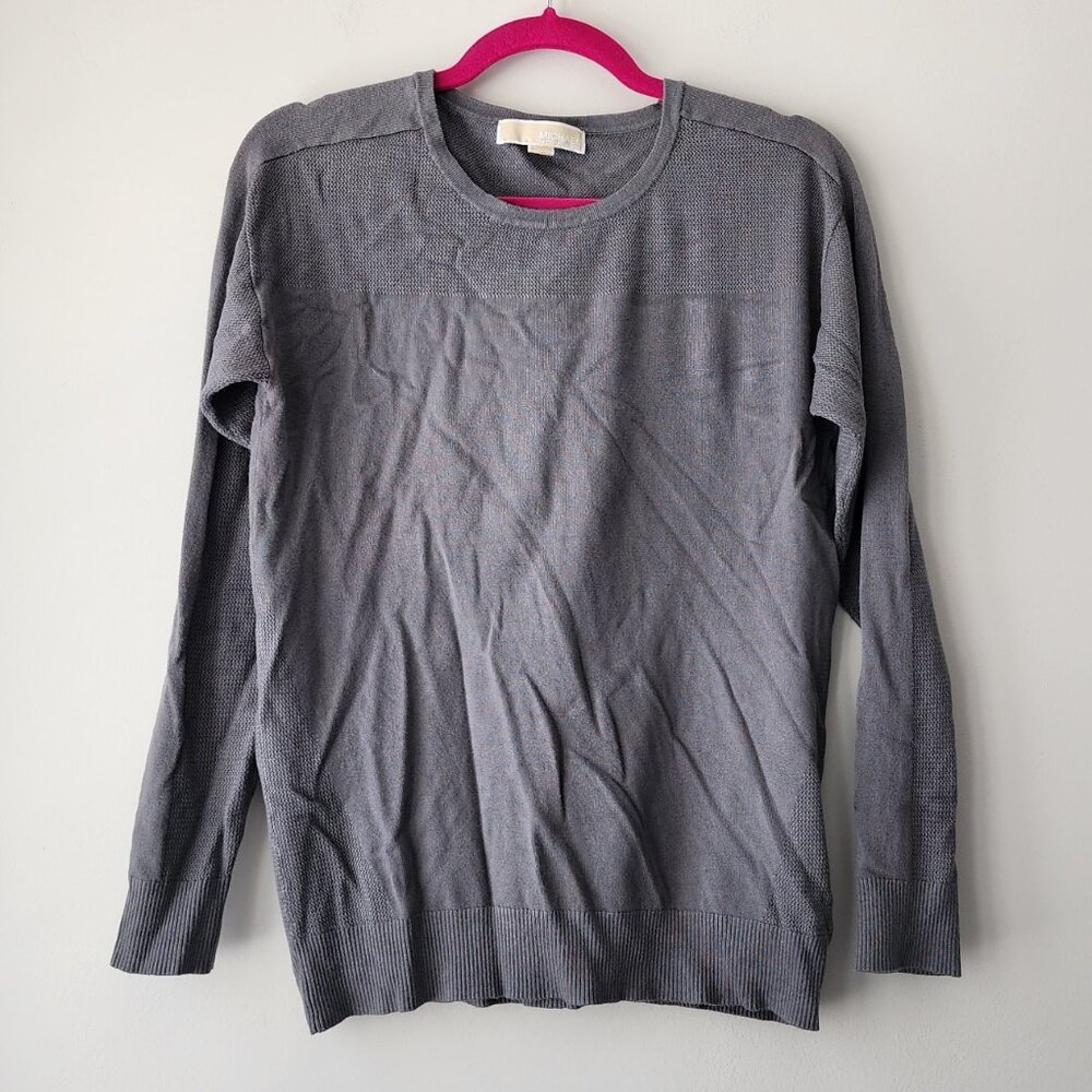 Michael Kors Crewneck Sweater | M | Lightweight Gray Knit Texture